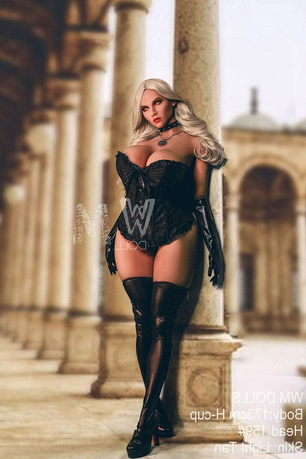 173cm/5ft8 H-Cup Blonde Big Booty BBW Sex Doll with #159 Head TPE WM