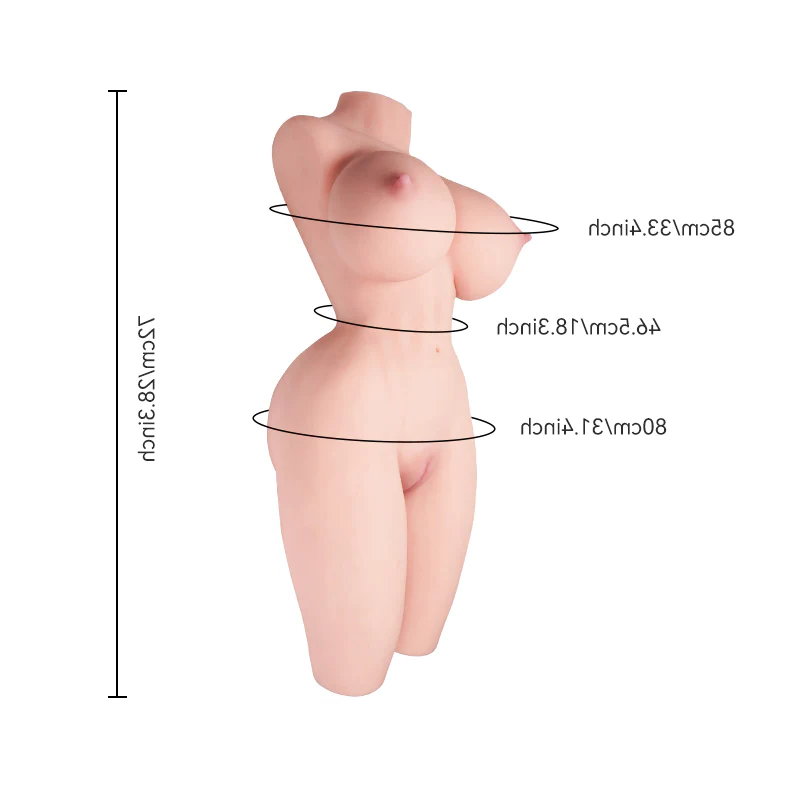 US In Stock 72cm/2ft4 40.3LB Best Hentai Sex Doll Torso – Monica Fair - L-cup Tantaly