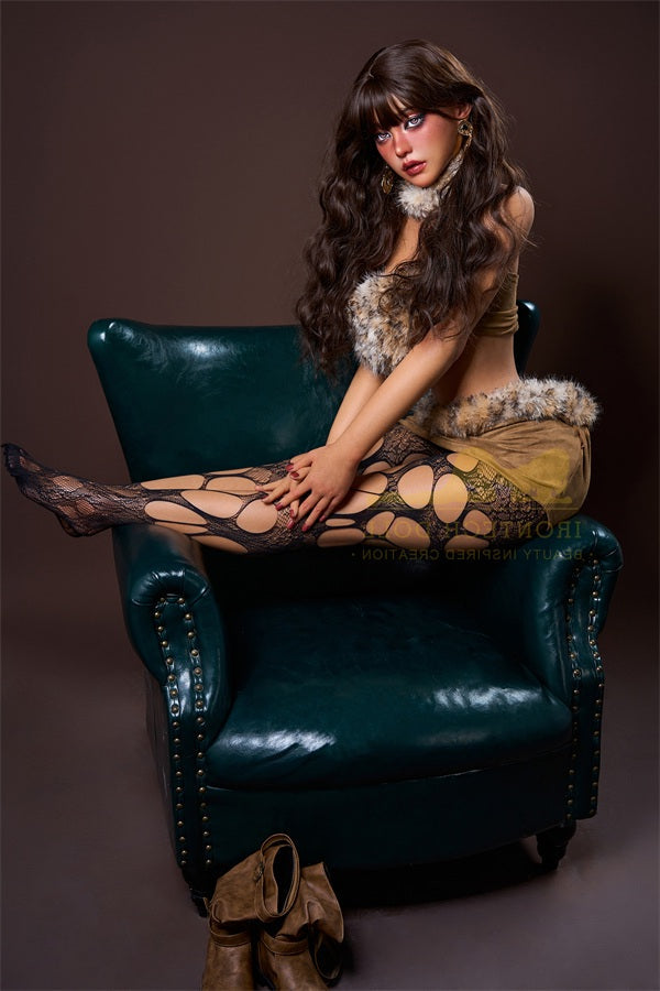 164cm/5ft5 F-cup Silicone Sex Doll - S40 Dark Tanned Leopard Irontech