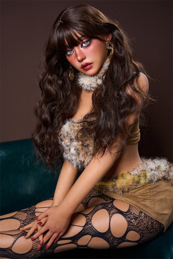 164cm/5ft5 F-cup Silicone Sex Doll - S40 Dark Tanned Leopard Irontech