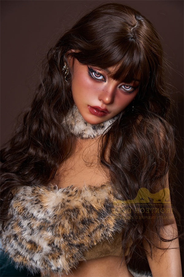164cm/5ft5 F-cup Silicone Sex Doll - S40 Dark Tanned Leopard Irontech