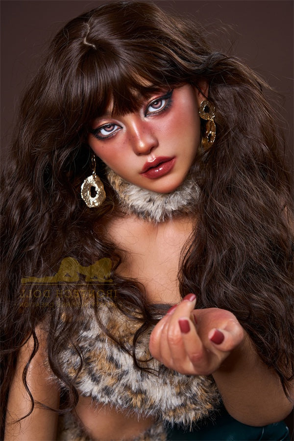 164cm/5ft5 F-cup Silicone Sex Doll - S40 Dark Tanned Leopard Irontech