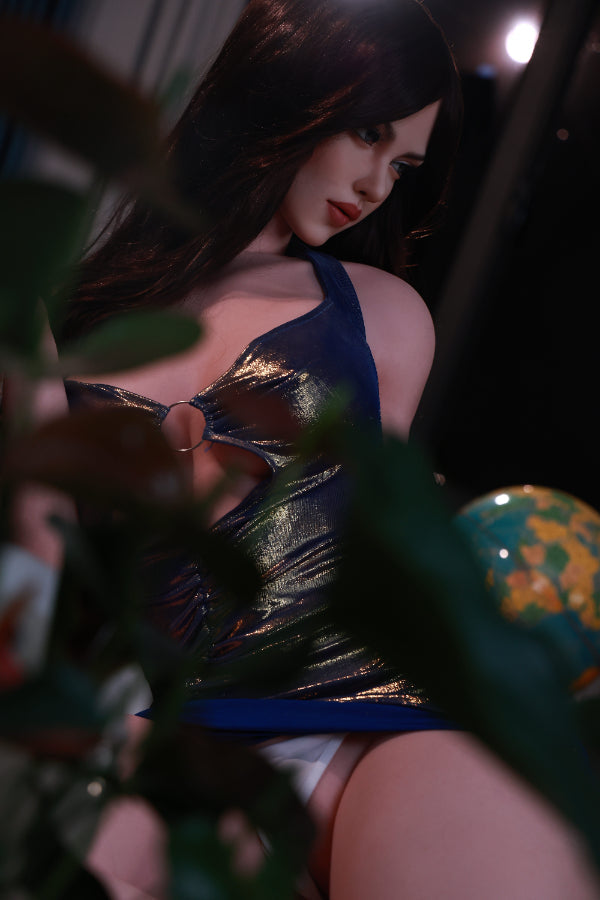 176cm 5ft9 B Cup Realistic Skin Texture Electronic Vibrating Vagina Silicone Sex Doll Elena - E-cup Torso Evas