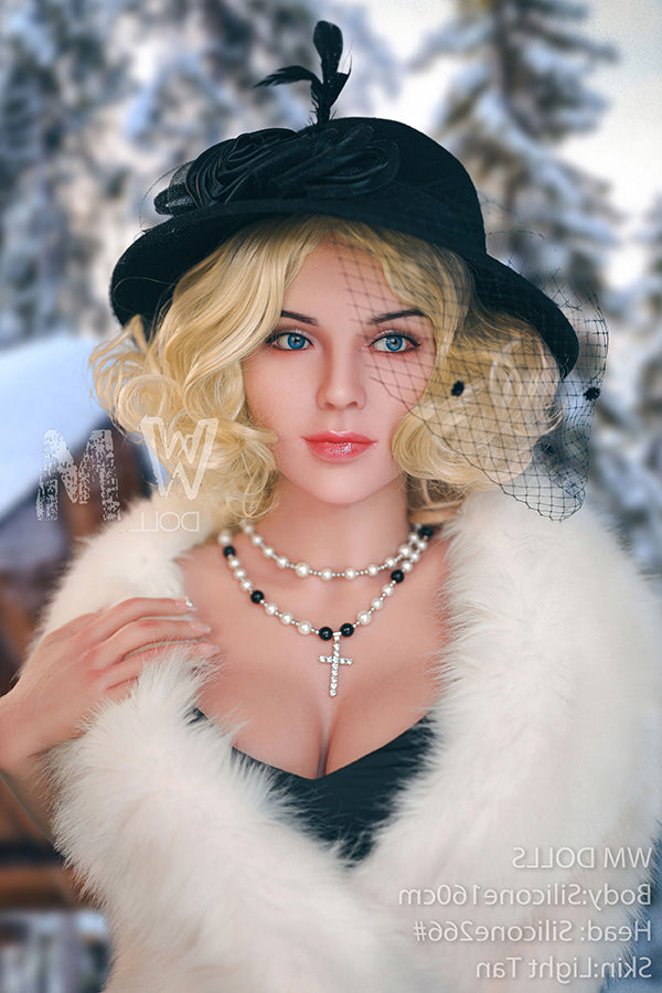 160cm/5ft3 D-cup Blond Hair Silicone Sex Doll – #266 Angelkiss
