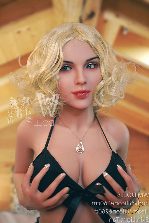 160cm/5ft3 D-cup Blond Hair Silicone Sex Doll – #266 Angelkiss