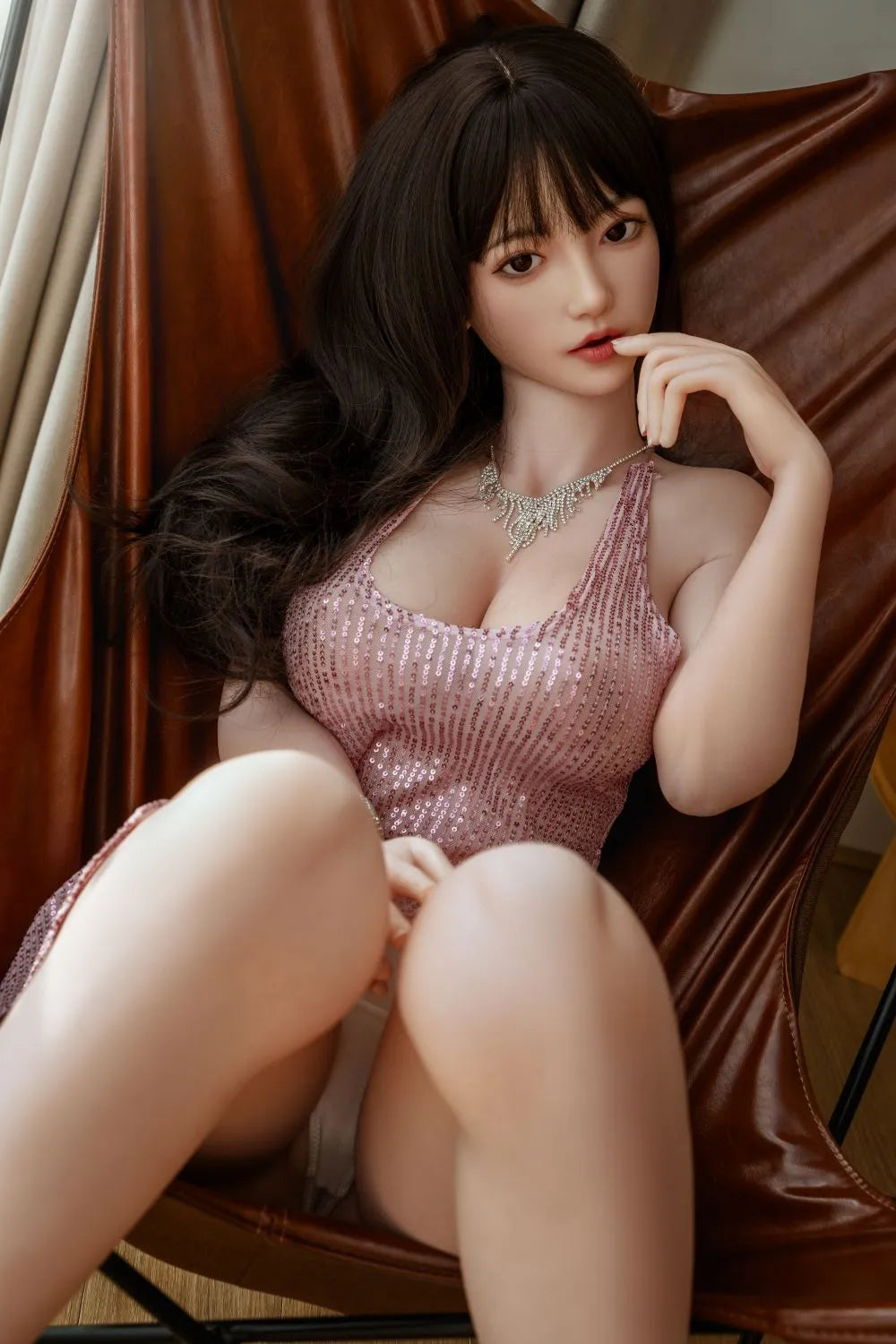 ORANGE IN? 161cm (5.28') 599# Plump Breasts Full Silicone Sex Dolls (No.3072£©