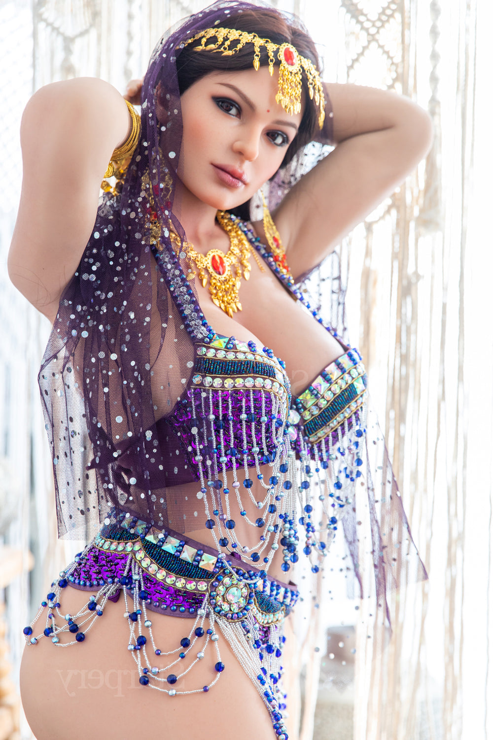 165cm/5ft5 G-cup Silicone Head BBW Big Booty Sex Doll – Jameela Starpery