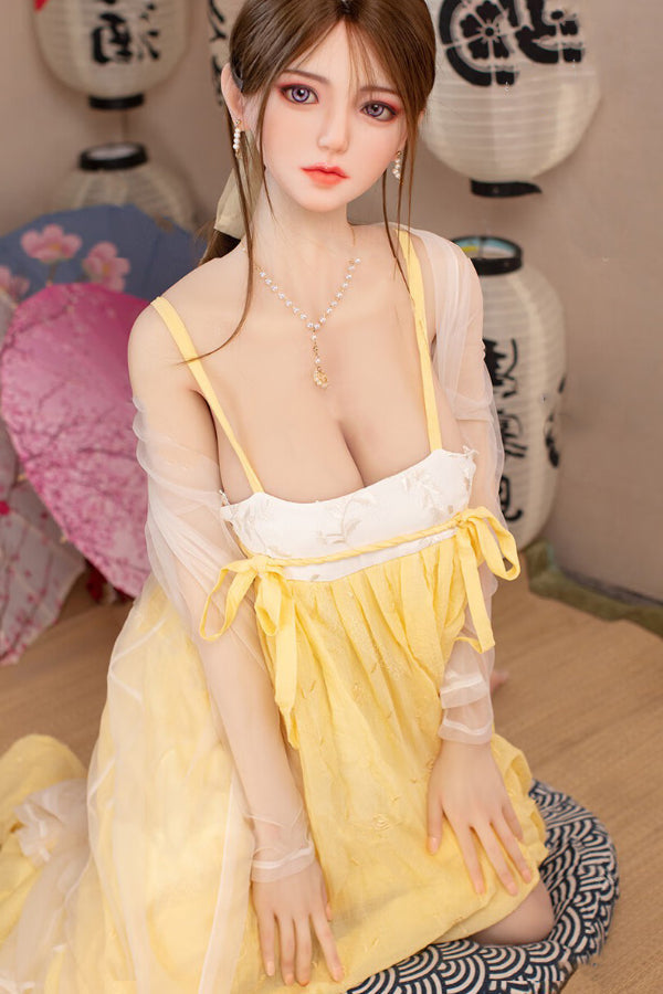 160cm/5ft3 D-cup Chinese Silicone Head Sex Doll - Wennie JX