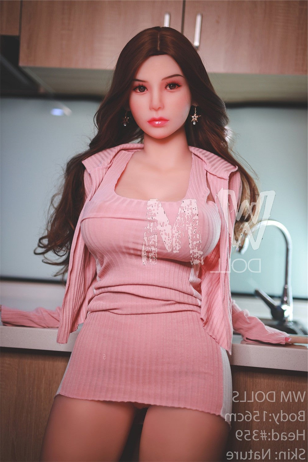 156cm/5ft1 H-Cup High Quality Big Booty TPE Sex Doll with #359 Head WM