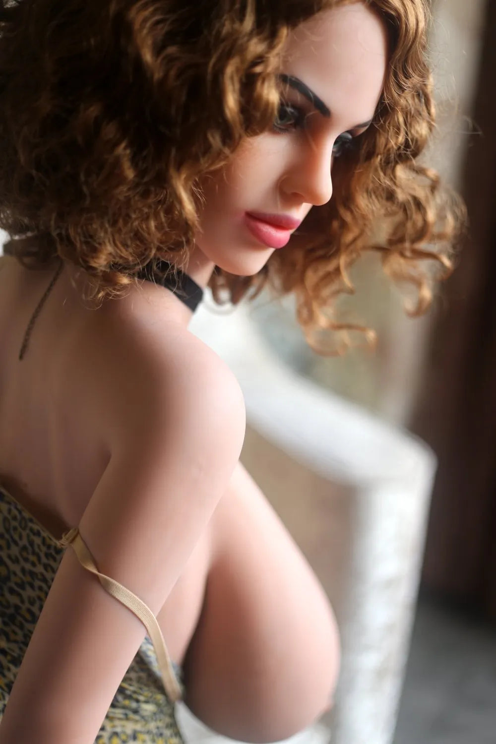 Eliana - 156cm (5ft2) Huge Papaya Breast Sex Doll With Blonde Curly Hair ( In stock US)