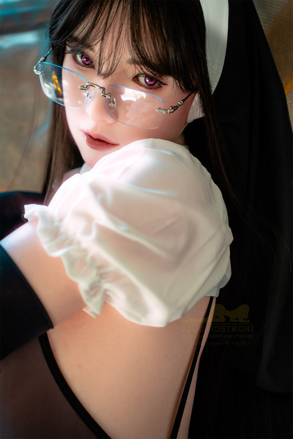 162cm/5ft4 A-Cup Lifelike Halloween Nun Silicone Love Doll - S37 Irontech