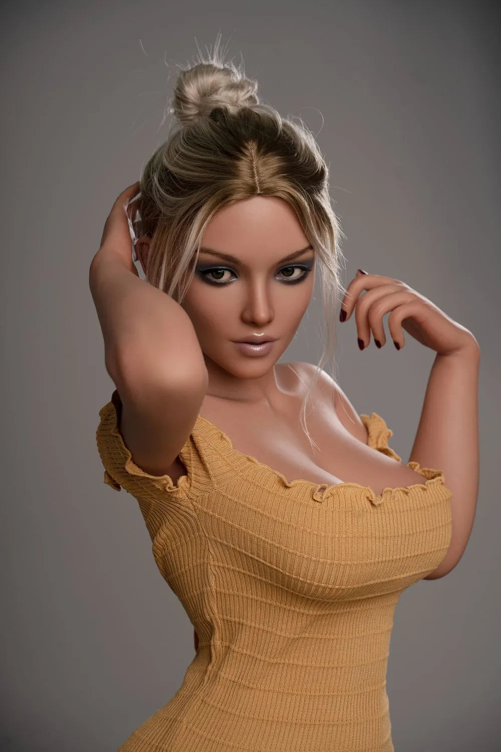 ZELEX? 165cm(5.41') GE53#-1 F-Breasts Full Silicone (NO.3123)