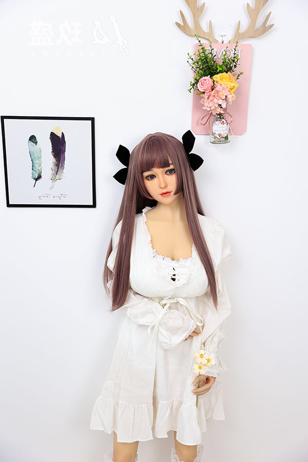 150cm/4ft11 D-cup Medium Breast Silicone Head Sex Doll -#8_Shirley Jiusheng