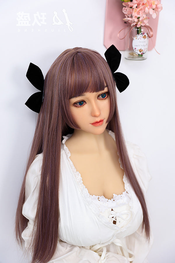 150cm/4ft11 D-cup Medium Breast Silicone Head Sex Doll -#8_Shirley Jiusheng