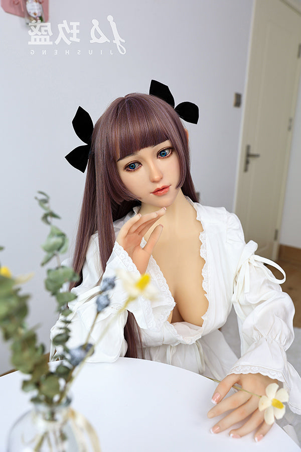 150cm/4ft11 D-cup Medium Breast Silicone Head Sex Doll -#8_Shirley Jiusheng
