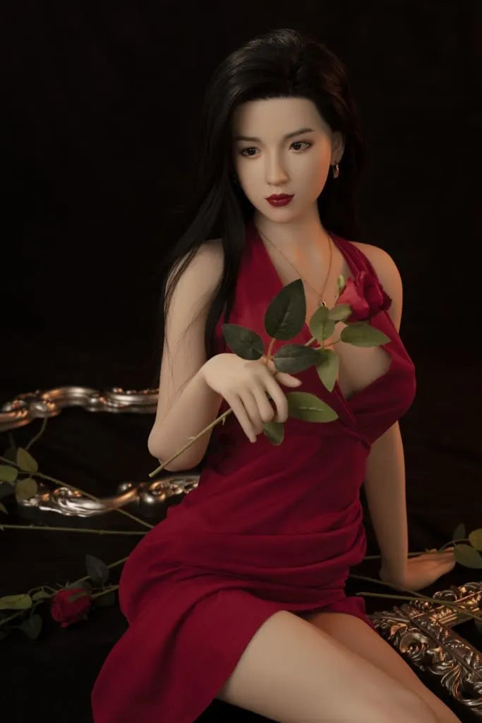 ZELEX? Yanzi 166cm (5.4') GE90# Silicon Head+TPE Body E-Breasts Sex Doll Love Doll (NO.2324)