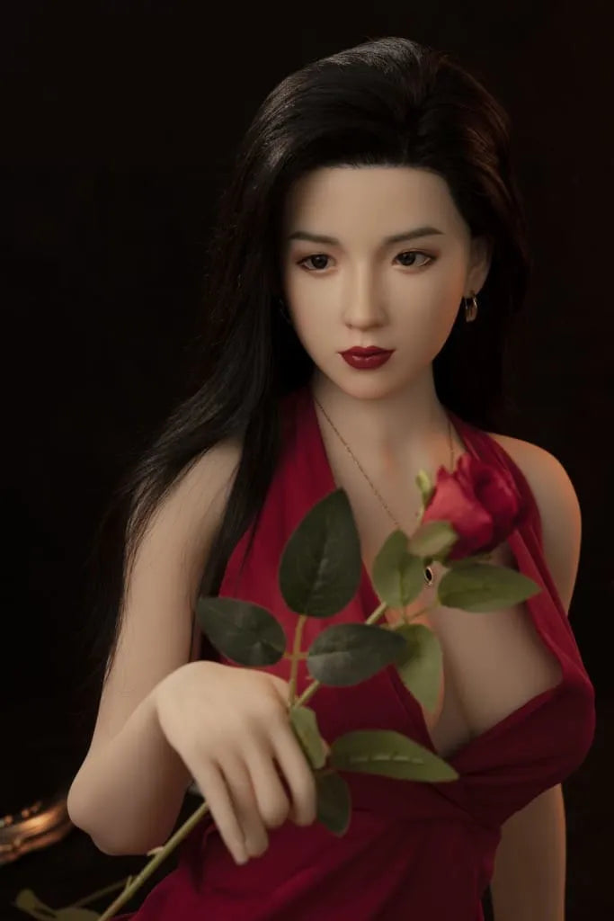 ZELEX? Yanzi 166cm (5.4') GE90# Silicon Head+TPE Body E-Breasts Sex Doll Love Doll (NO.2324)