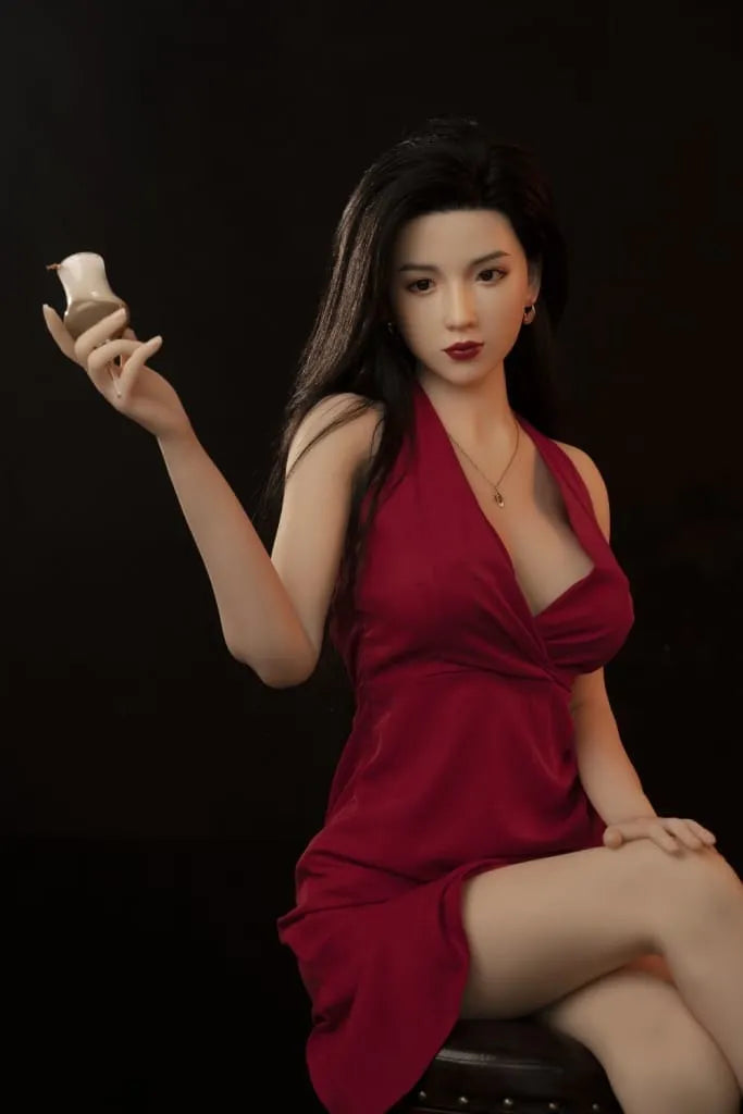 ZELEX? Yanzi 166cm (5.4') GE90# Silicon Head+TPE Body E-Breasts Sex Doll Love Doll (NO.2324)