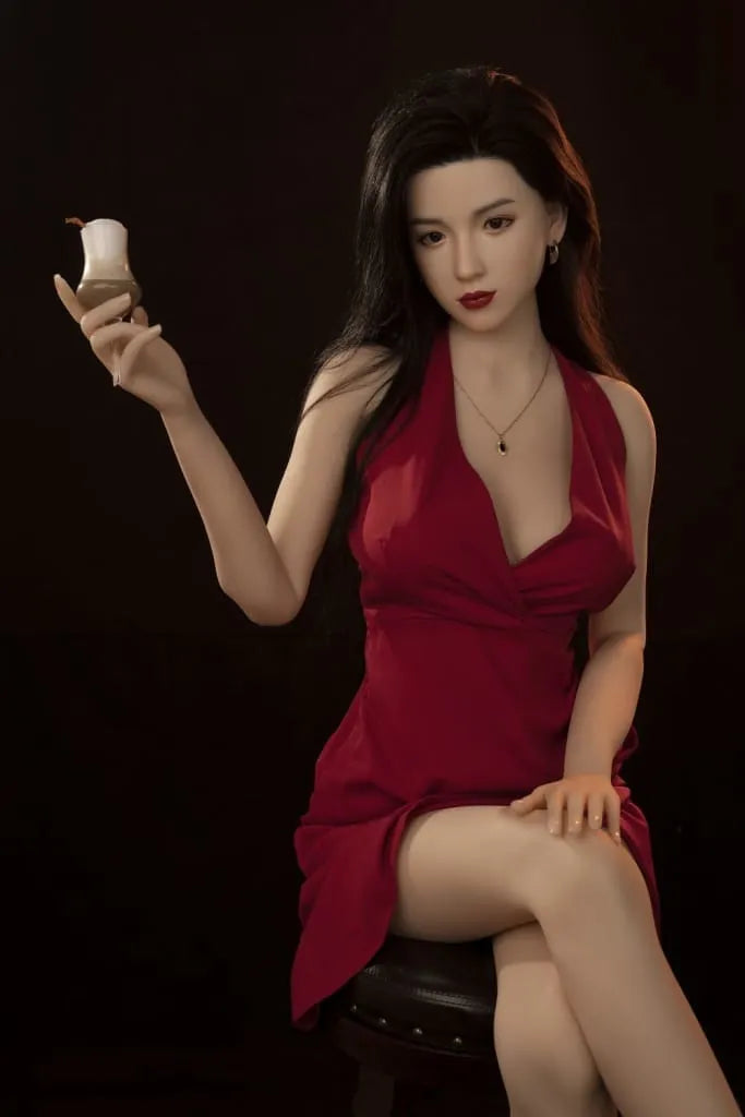 ZELEX? Yanzi 166cm (5.4') GE90# Silicon Head+TPE Body E-Breasts Sex Doll Love Doll (NO.2324)