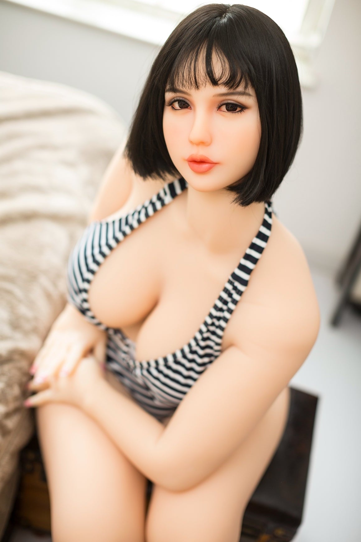 168cm/5ft6 L-cup Huge Boobs BBW Big Booty TPE Sex Doll with #233 Head Torso WM