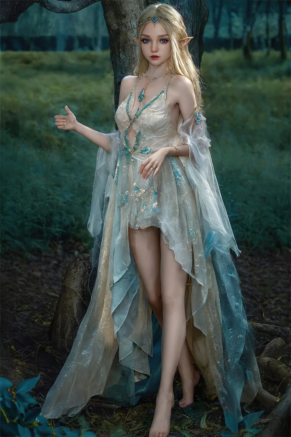 SY Doll | 150cm/4ft9 Lovely Elf Cosplay Movable Jaws Sex Doll - Ailsa
