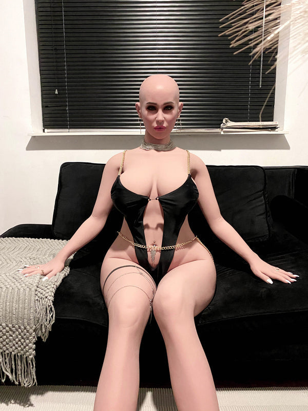 🔹CLM Classic🔹170cm/5ft7 Black Skin Silicone Head Sex Doll - Savannah Climax