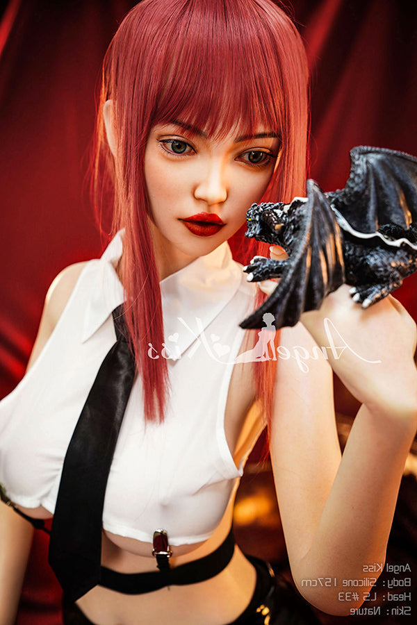 157cm/5ft2 F-cup Redhead Silicone Sex Doll – LS#33 Angelkiss