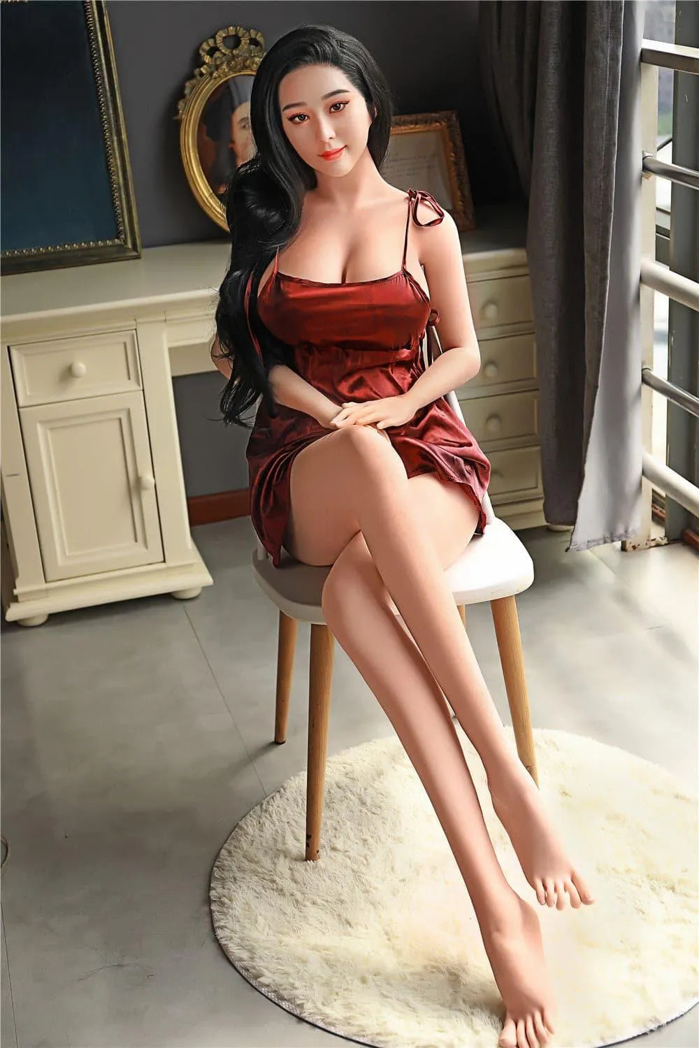168cm (5' 6") F BreastsChinese Celebrity Silicone Head Sex Doll - Mirabelle