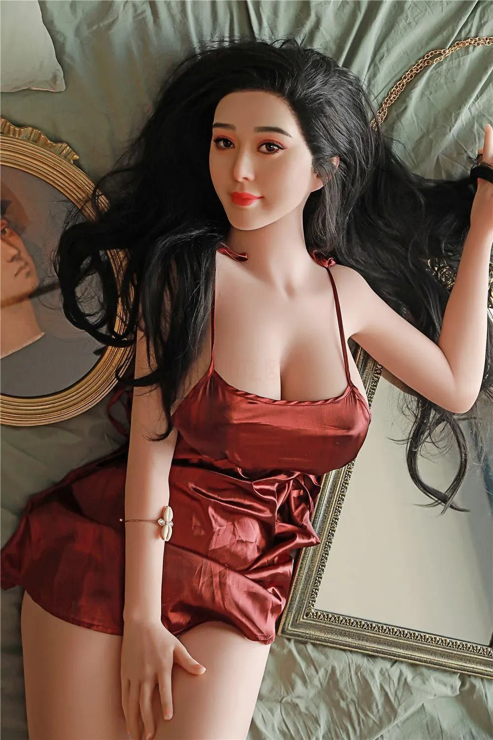168cm (5' 6") F BreastsChinese Celebrity Silicone Head Sex Doll - Mirabelle