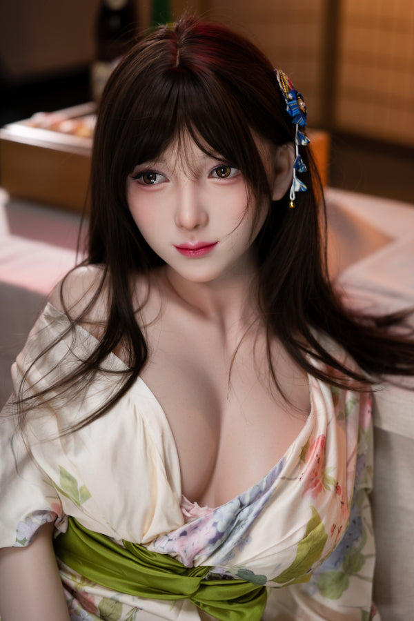 167cm/5ft6 E-Cup Big Breast Silicone Sex Doll #AB17 Rika White Aibei