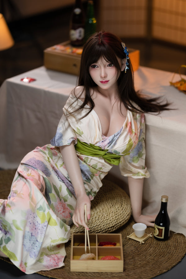 167cm/5ft6 E-Cup Big Breast Silicone Sex Doll #AB17 Rika White Aibei