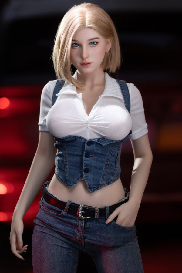 167cm/5ft6 E-Cup Blonde Silicone Sex Doll #AB12 Scarlett White Aibei
