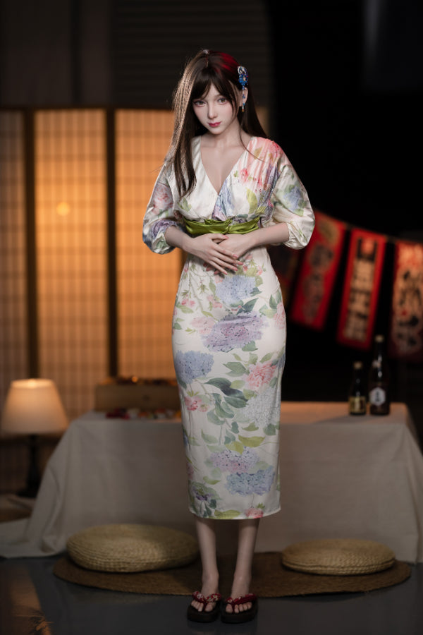 167cm/5ft6 E-Cup Big Breast Silicone Sex Doll #AB17 Rika White Aibei