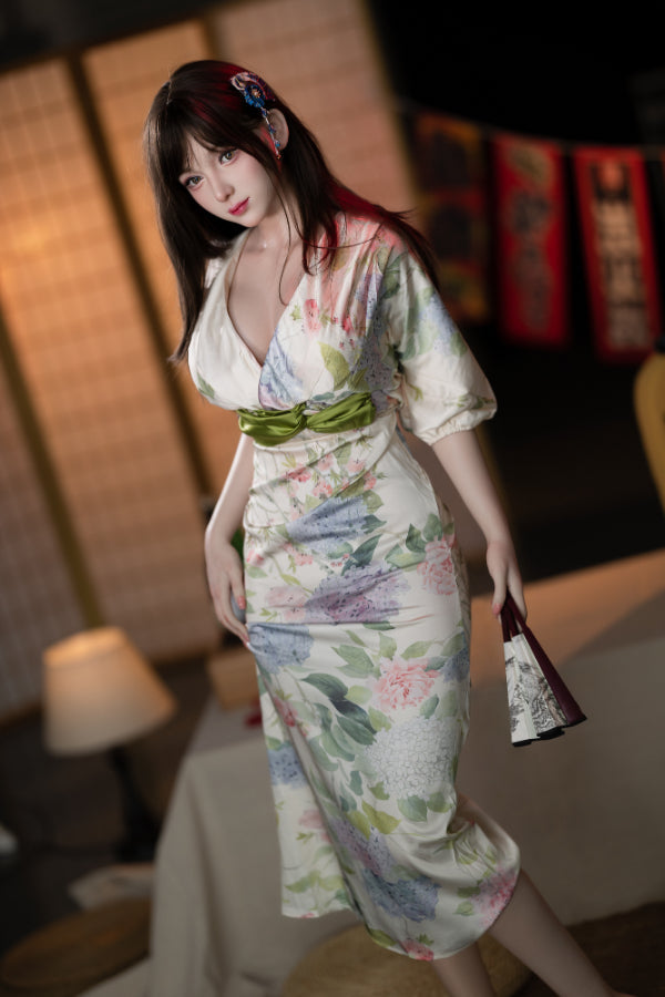 167cm/5ft6 E-Cup Big Breast Silicone Sex Doll #AB17 Rika White Aibei