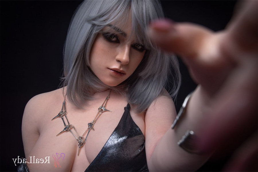 170cm/5ft7 D-Cup Tall White Hair Realistic Silicone Sex Doll - S38 Flo Torso Lady