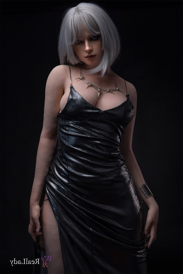 170cm/5ft7 D-Cup Tall White Hair Realistic Silicone Sex Doll - S38 Flo Torso Lady