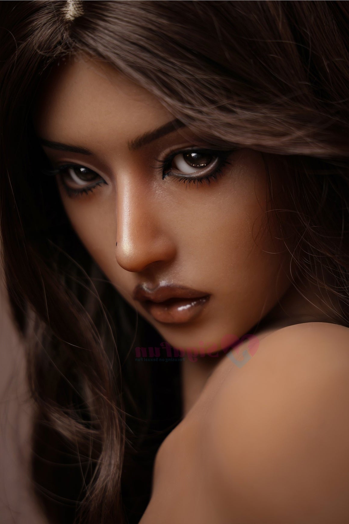 Eu In Stock 163cm 5ft4 C Cup Silicone Head Sex Doll Sg5 Sydney Dark Tanned - C-cup Torso Sigafun