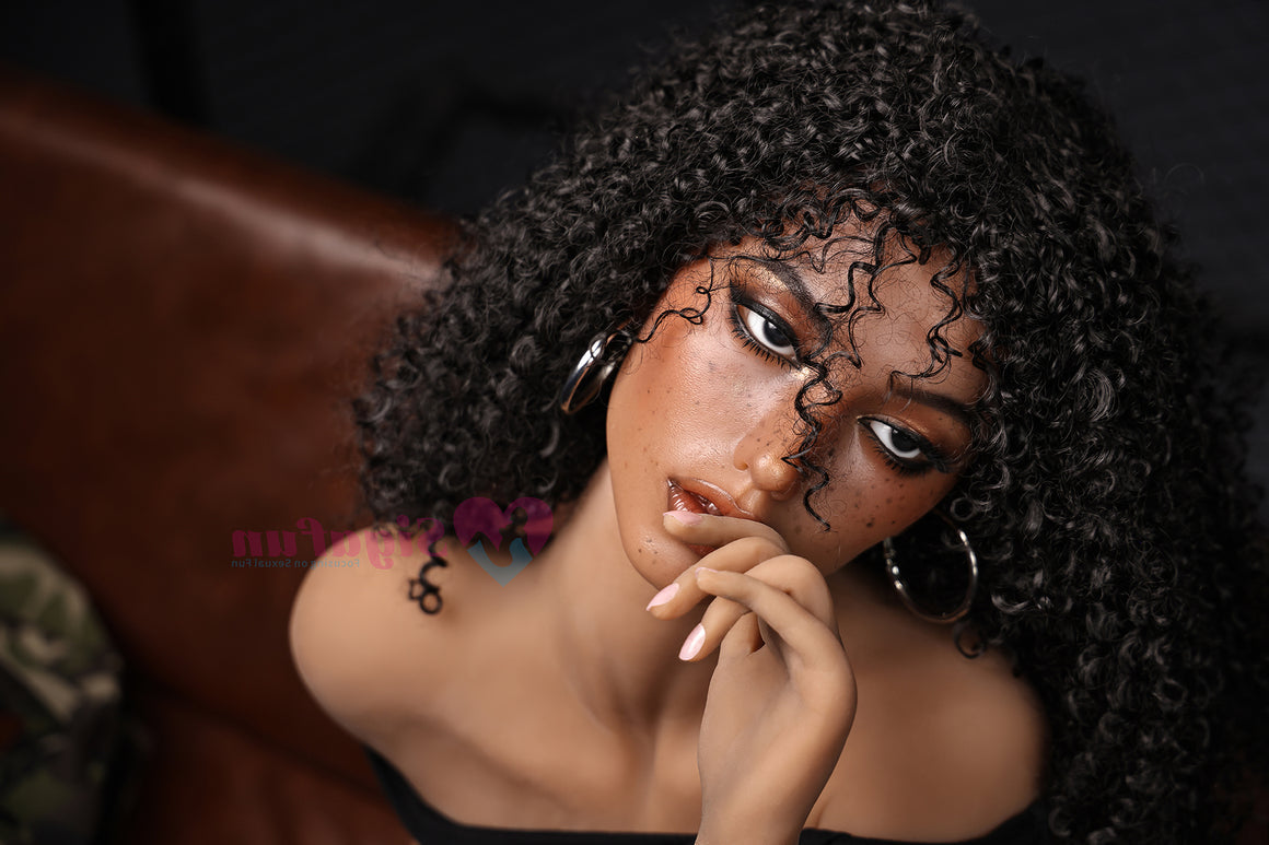 Eu In Stock 163cm 5ft4 C Cup Silicone Head Sex Doll Sg4 Delia Dark Tanned - C-cup Torso Sigafun