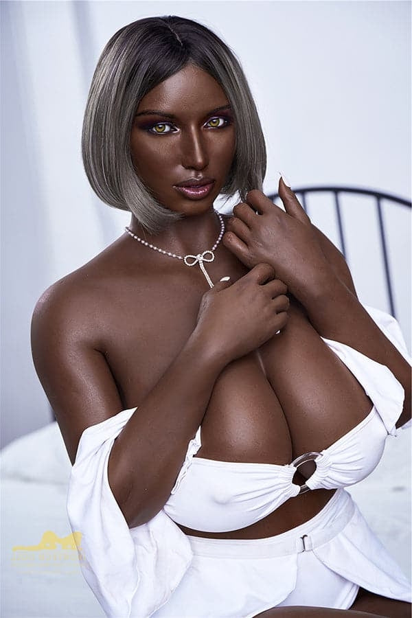 160cm/5ft3 I-cup Best Black BBW Big Tits Big Booty Silicone Sex Doll – Torso Irontech