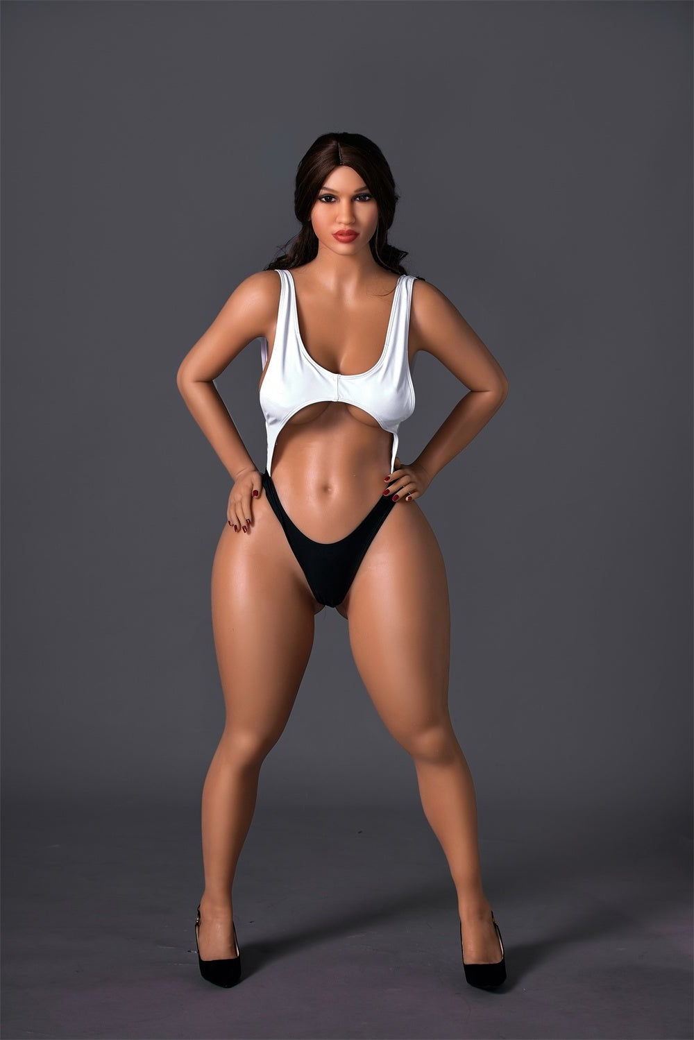 156cm/5ft1 E-Cup American Big Booty & Boobs BBW Sex Doll - Kama with # Torso TPE Irontech