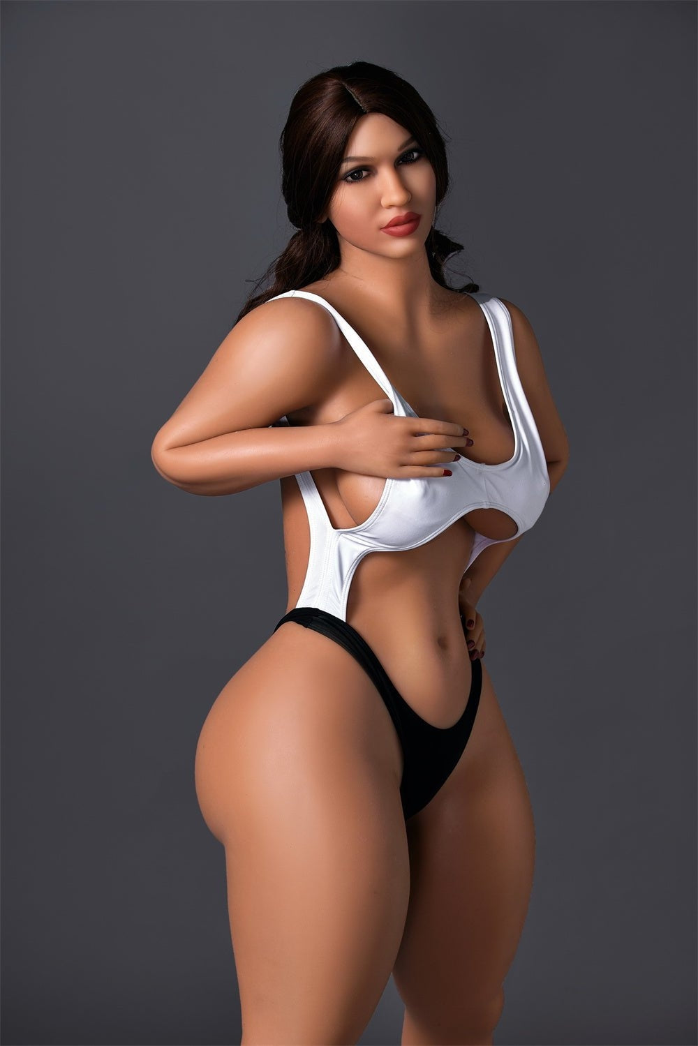 156cm/5ft1 E-Cup American Big Booty & Boobs BBW Sex Doll - Kama with # Torso TPE Irontech