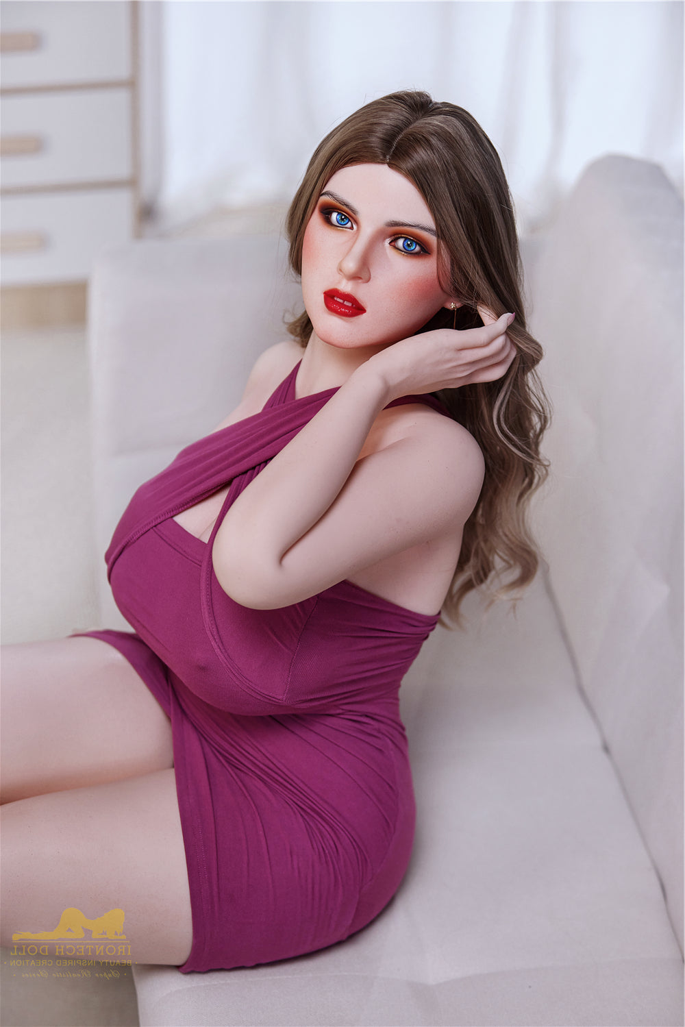 162cm/5ft4 I-cup Bubble Butt Big Boobs Fair Skin Silicone Sex Doll – S Torso Irontech