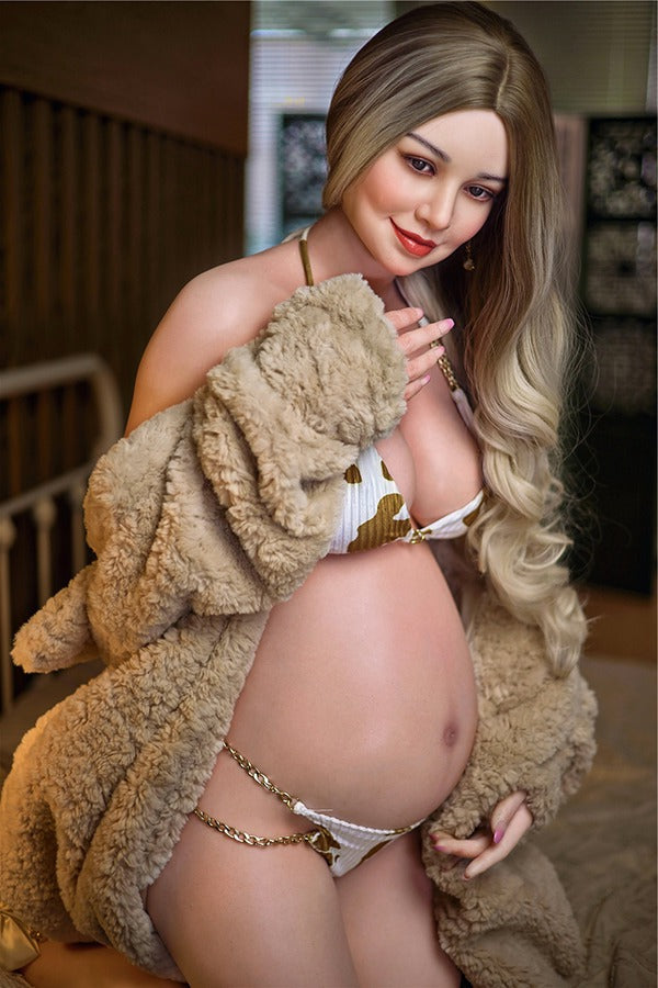 158cm/5ft2 "Rose" G-Cup Thick Fat Pregnant Big Booty Silicone Sex Doll Torso Irontech