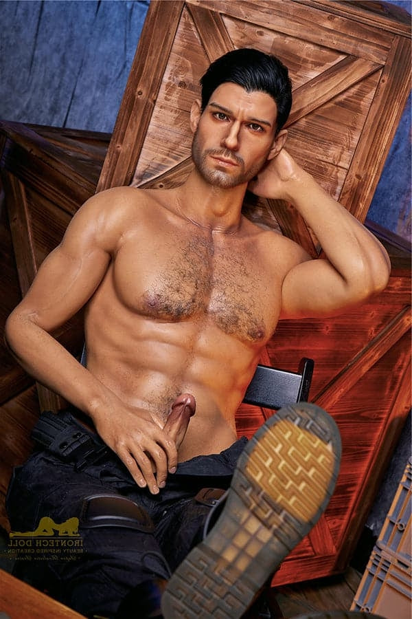 176cm Drew Mature Muscular Male Full Silicone Sex Doll - Irontech