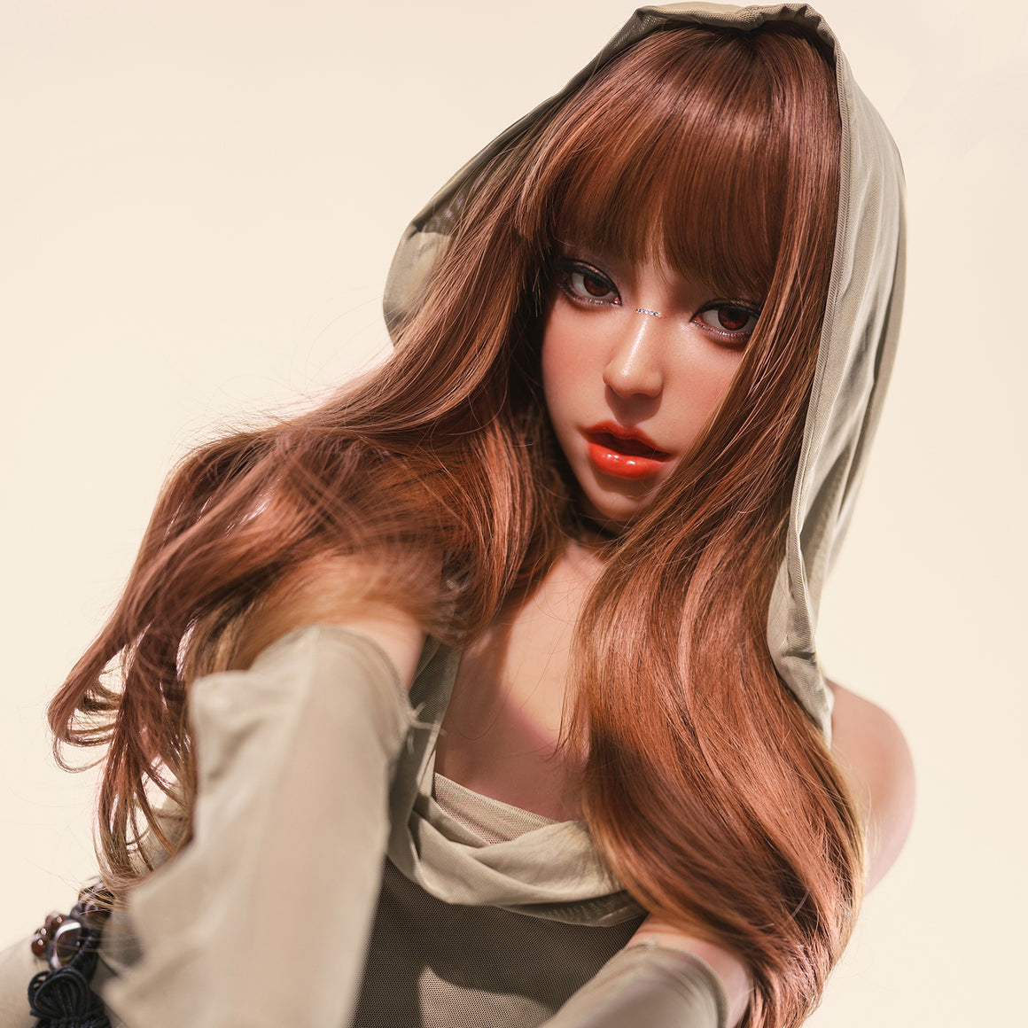 160cm/5ft3 A-cup Small Breast Silicone Head Sex Doll – #M5 SY