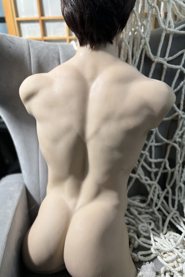 Muscular Silicone Head Male Sex Doll Torso - Kirin Realing