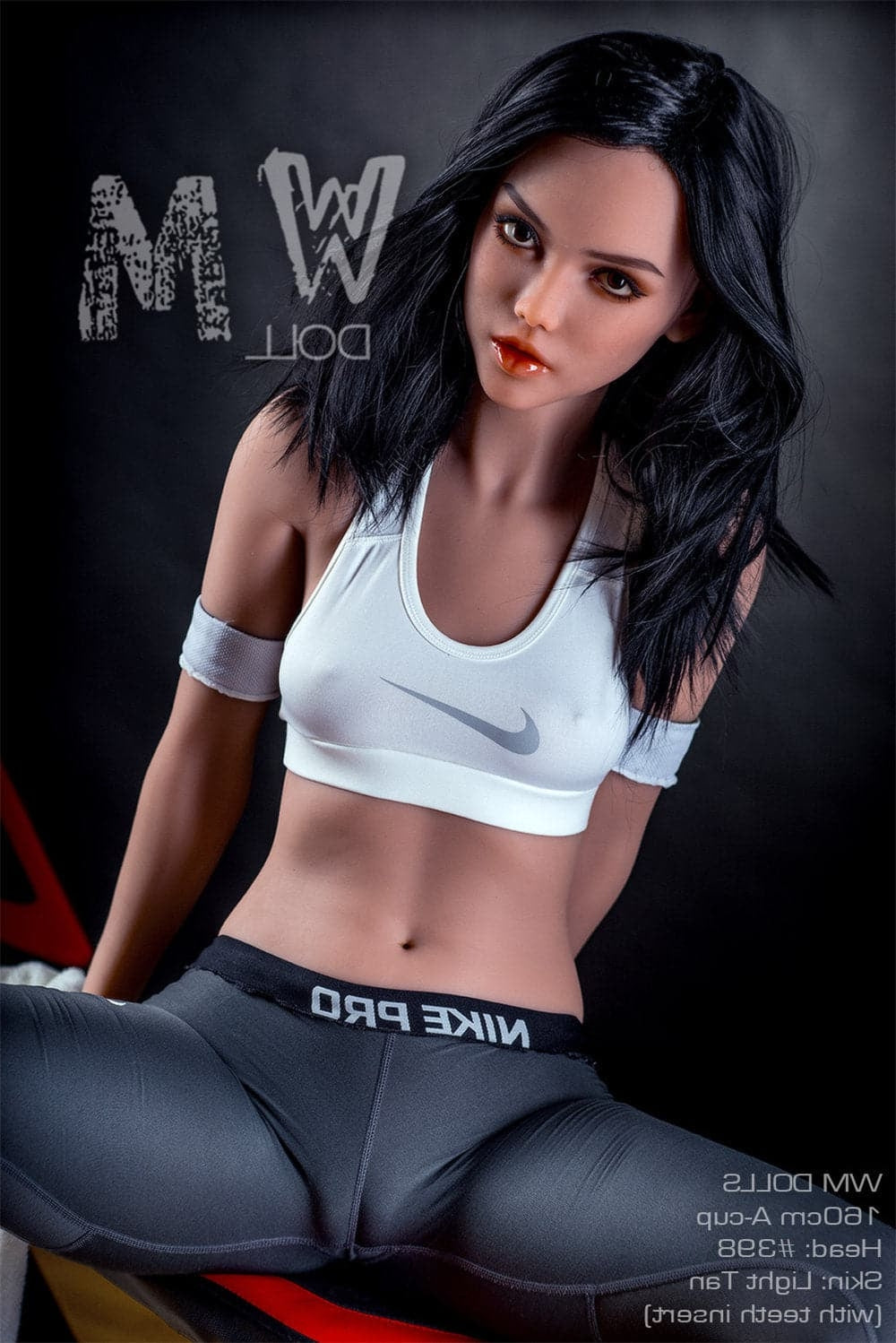 160cm/5ft3 A-Cup Beautiful Black Hair TPE Sex Doll with #398 Head WM