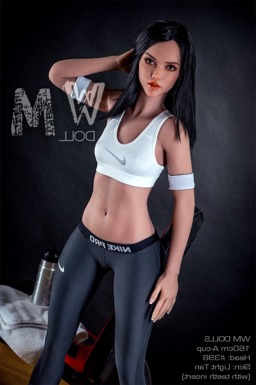 160cm/5ft3 A-Cup Beautiful Black Hair TPE Sex Doll with #398 Head WM