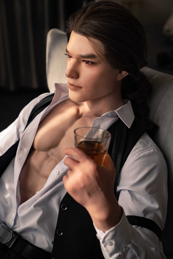 175cm/5ft9 Silicone Head Male Sex Doll - Regan Realing