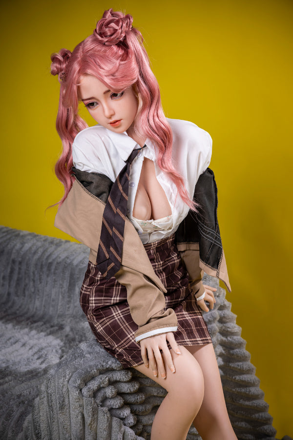 150cm/4ft11 D-cup Silicone Redhead Asian Sex Doll A62 - XLan JX